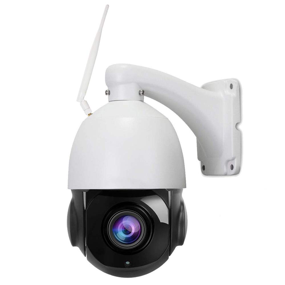 Outdoor 2.4G WiFi Wireless 4.5inch PTZ Security Camera 5MP HD Pan Tilt 30X Optical Zoom Two-Way Audio 200ft Night Vision IP66 Weatherproof SD Card Recording Motion Detection & E-Mail/Push