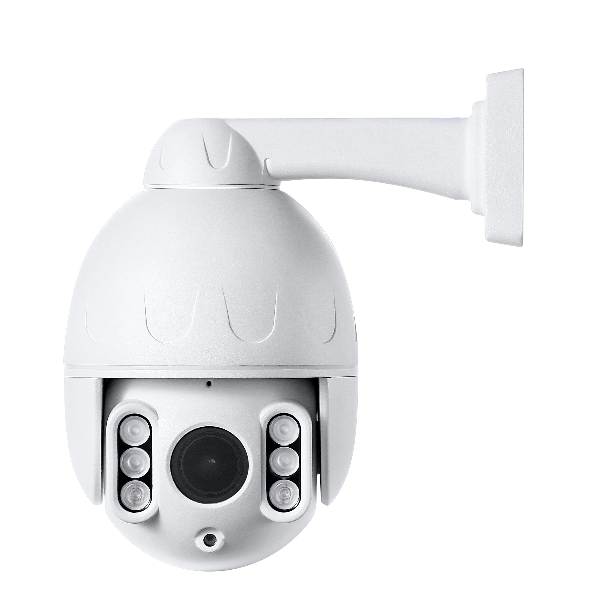 Outdoor 2.5inch 5MP IP POE PTZ Dome Security Camera Pan Tilt 4X Optical Zoom 165FT IR Night Vision Motion Detection Remote View RTSP SD Recording Support AT-500PE