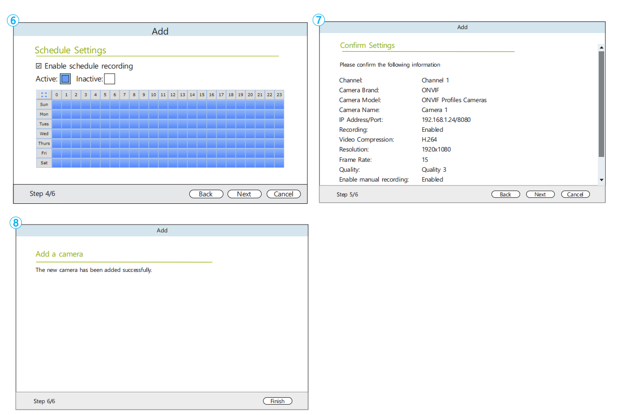 Add the camera to 3rd party ONVIFsoftware