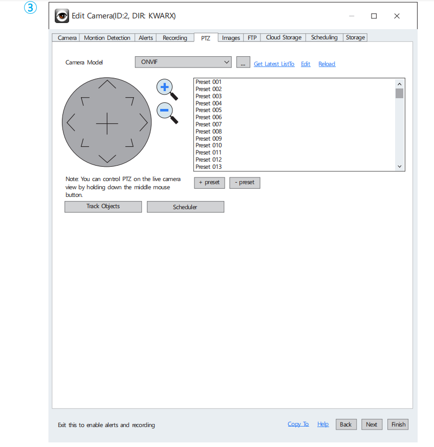 Add the camera to 3rd party ONVIFsoftware